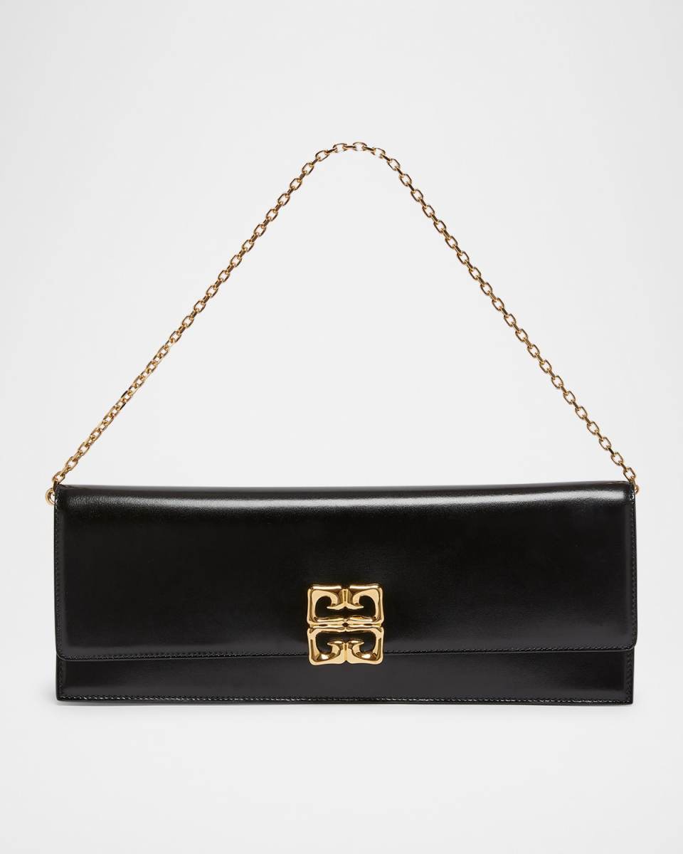 4G Liquid Long Clutch Bag in Leather